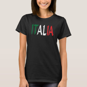 Italia Bold Country Colours Dames T-shirt, Italiaa T-shirt
