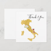 Italia bruidskaarten bedankt kaart (Voorkant / Achterkant)
