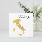Italia bruidskaarten bedankt kaart (Staand voorkant)