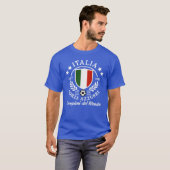 Italia Calcio 4 Stelle T-shirt (Voorkant volledig)