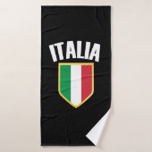 Italia Crest Italië Vlag Voetbal Badhanddoek (Badhanddoek)