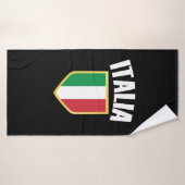 Italia Crest Italië Vlag Voetbal Badhanddoek (Badhanddoek)
