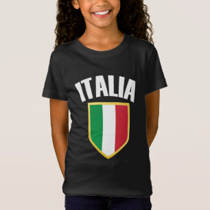 Italia Crest Italië Vlag Voetbal T-shirt