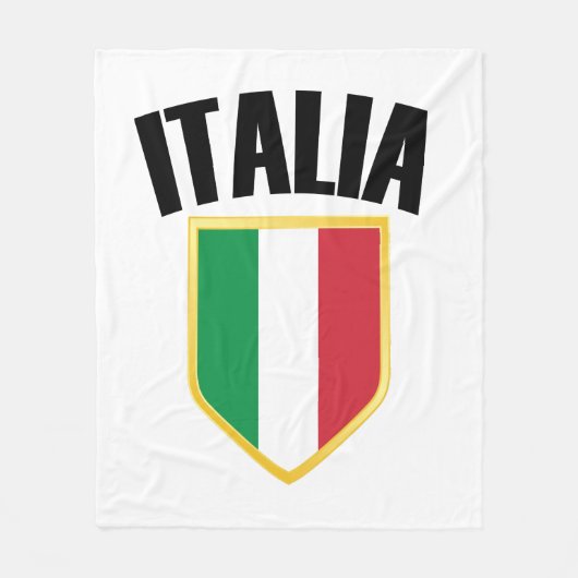 Italia Crest Italy Flag Fleece Deken (Voorkant)