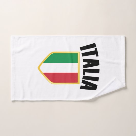 Italia Crest Italy Flag Handdoek (Handdoek)