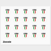 Italia Crest Italy Flag Ronde Sticker (Vel)