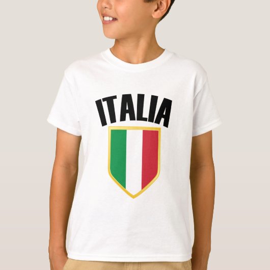 Italia Crest Italy Flag T-shirt (Voorkant)
