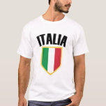Italia Crest Italy Flag T-shirt<br><div class="desc">Veel plezier met deze grappige Italiaanse Crest Italy Flag design,  of geef het als het perfecte cadeau aan je Italiaanse football vrienden en familie. Pas uw eigen tekst of een uniek bericht aan om persoonlijke aanraking toe te voegen.</div>