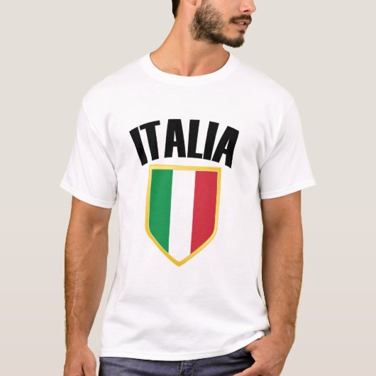 Italia Crest Italy Flag T-shirt (Voorkant)
