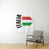 Italia Crest Italy Flag Wandkleed (In situ)