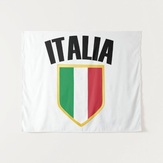 Italia Crest Italy Flag Wandkleed (Voorkant (horizontaal))