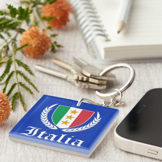 Italia Crest Sleutelhanger (Voorkant Rechts)