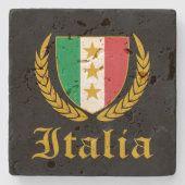 Italia Crest Stenen Onderzetter (Voorkant)
