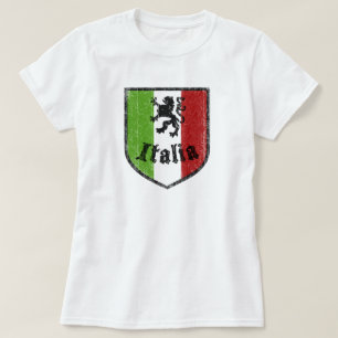 Italia  Crest Yellow Womens T-Shirt