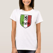 Italia  Crest Yellow Womens T-Shirt (Voorkant)