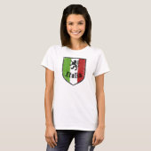 Italia  Crest Yellow Womens T-Shirt (Voorkant volledig)