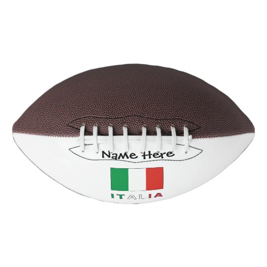 Italia e Bandiera Italiana con il Tuo Nome American Football (Voorkant)