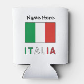 Italia e Bandiera Italiana con il Tuo Nome Blikjeskoeler (Achterkant)