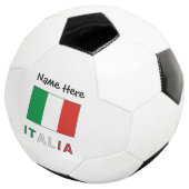 Italia e Bandiera Italiana con il Tuo Nome Soccer Voetbal (Drie kwart)