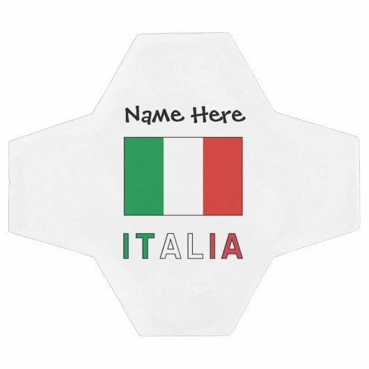 Italia e Bandiera Italiana con il Tuo Nome Soccer Voetbal (Enkel)