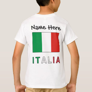 Italia e Bandiera Italiana con il Tuo Nome T-shirt