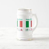 Italia e Bandiera Italiana Groene Personalisatie Bierpul (Voorkant rechts)