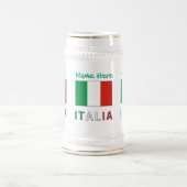 Italia e Bandiera Italiana Groene Personalisatie Bierpul (Center)