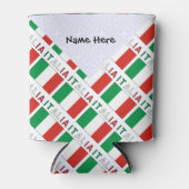 Italia e Bandiera Italiana Met Jouw naam Blikjeskoeler (Voorkant)