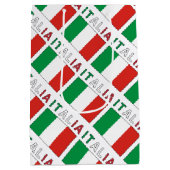 Italia e Bandiera Italiana Met Jouw naam Medium Cadeauzakje (Achterkant)