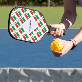 Italia e Bandiera Italiana Met Jouw naam Pickleball Paddle