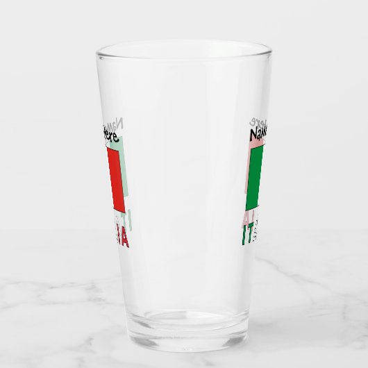 Italia e Bandiera Italiana Personalized Glas (Links)