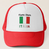 Italia e Bandiera Italiana Personalized Trucker Pet (Voorkant)