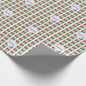 Italia e Bandiera Italiana Tiled Personalized Cadeaupapier (Hoek)