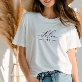 Italia | Elegant Script Shirt voor vrouwen