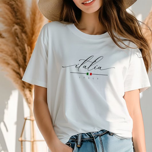 Italia | Elegant Script Shirt voor vrouwen