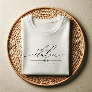 Italia   Elegant Script Shirt voor vrouwen