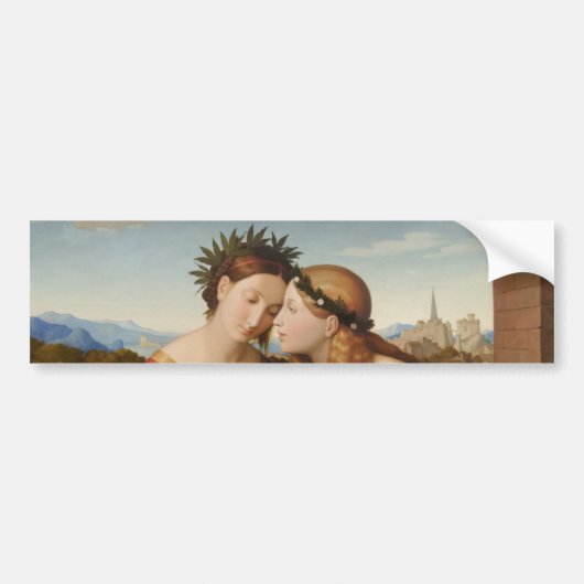 Italia en Germania (Italië en Duitsland als zuster Bumpersticker (Voorkant)