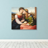 Italia en Germania (Italië en Duitsland als zuster Canvas Afdruk (Insitu (Houten vloer))