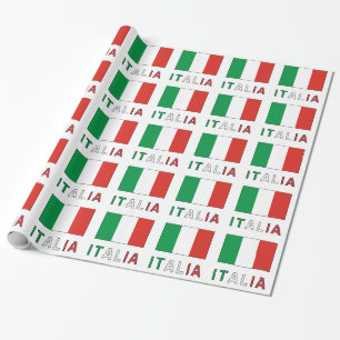 Italia en Italiaanse vlag Cadeaupapier