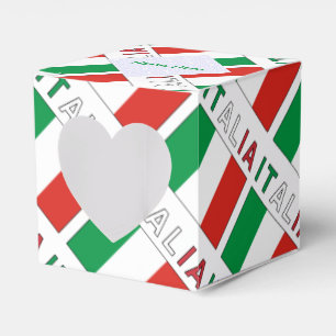 Italia en Italiaanse Vlag Getegeld Groen Personali Bedankdoosjes