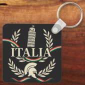Italia Erfgoed Crest Sleutelhanger (Achterkant)