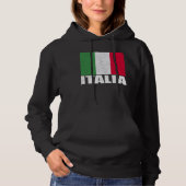 Italia Flag Grunge  Souvenir Italië Hoodie (Voorkant)