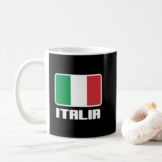 Italia Flag Koffiemok (Met donut)