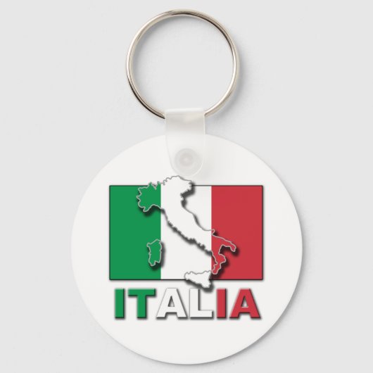 Italia Flag Land Sleutelhanger (Voorkant)