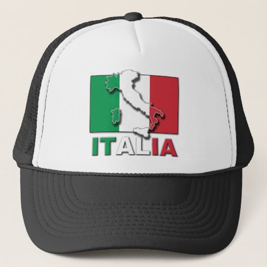 Italia Flag Land Trucker Pet (Voorkant)