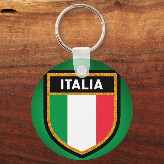 Italia Flag Sleutelhanger (Voorkant)