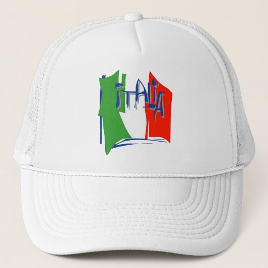 Italia Flag Trucker Pet (Voorkant)