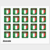 Italia Flag Vierkante Sticker (Vel)