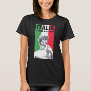 Italia Forza Azzurri Italië Love Football Soccer T-shirt