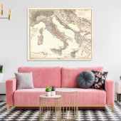 Italia, Gallia cisalpina, Sicilia, Sardinië Canvas Afdruk (Insitu (Woonkamer))